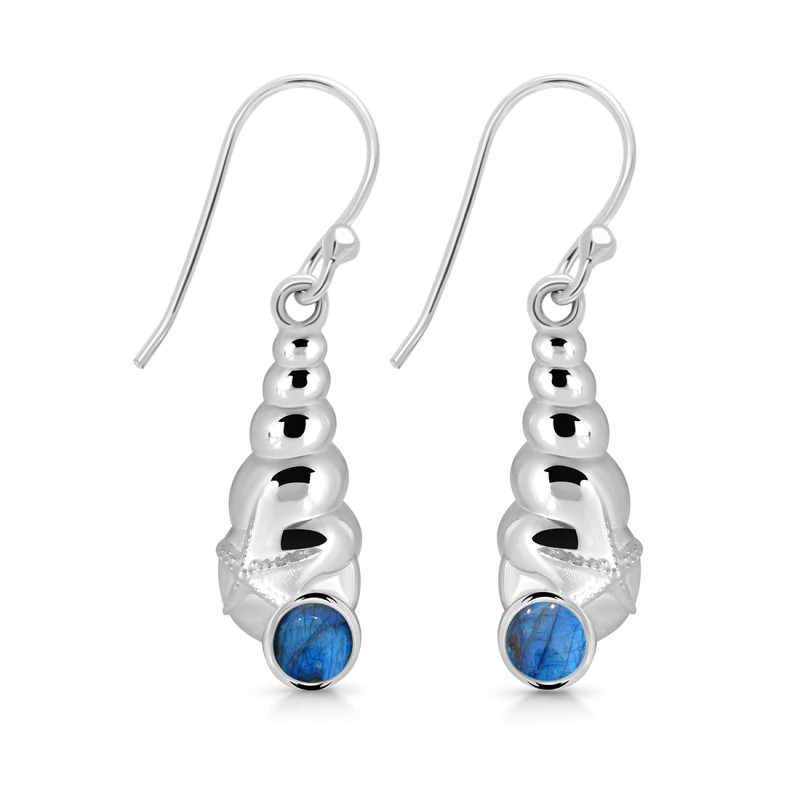 Labradorite Shell Earring LBD-RUE-60.
