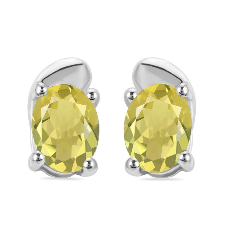 Lemon Quartz Stud Earring LEM-RDE-28.