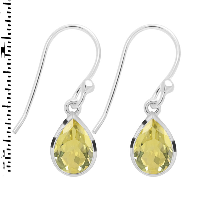 Lemon Quartz  Earring LEM-RDE-1639.