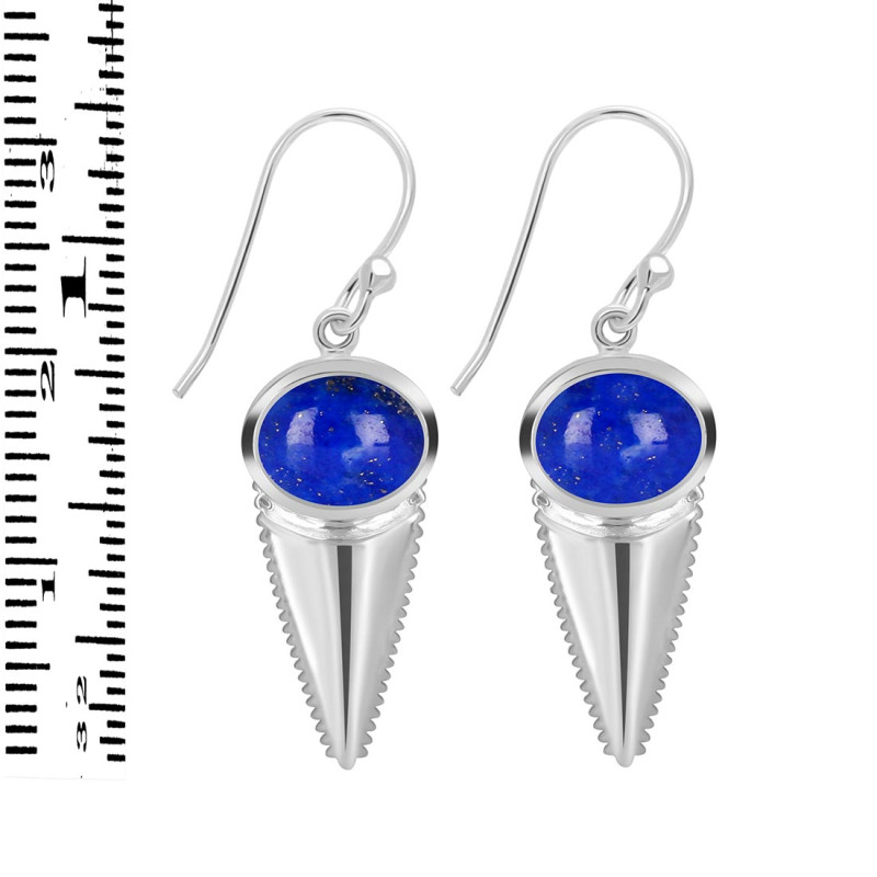 Lapis Shell Earring LLP-RUE-8.