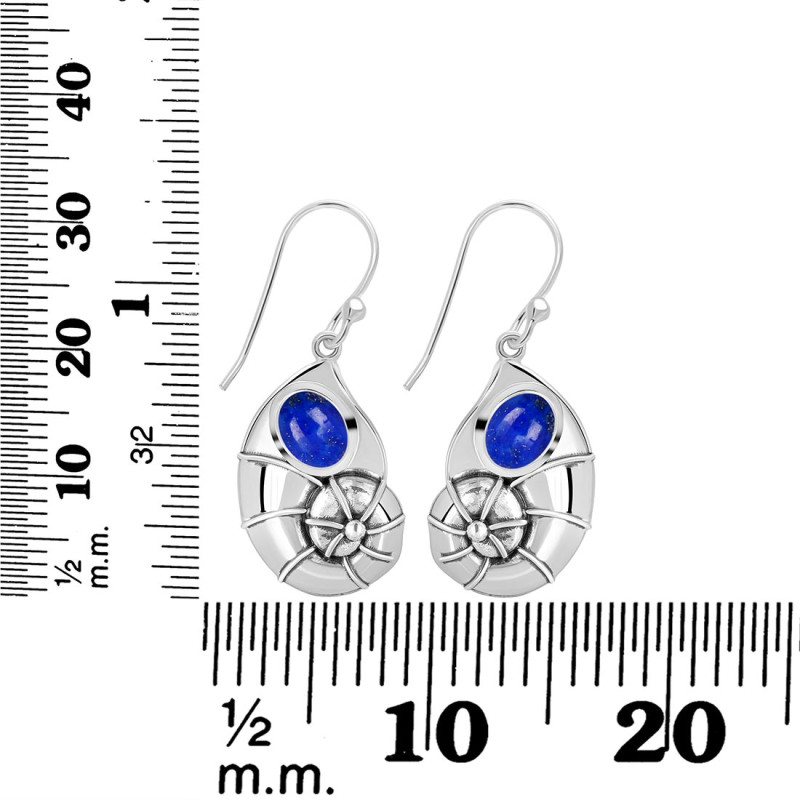 Lapis Snail Earring LLP-RUE-18.