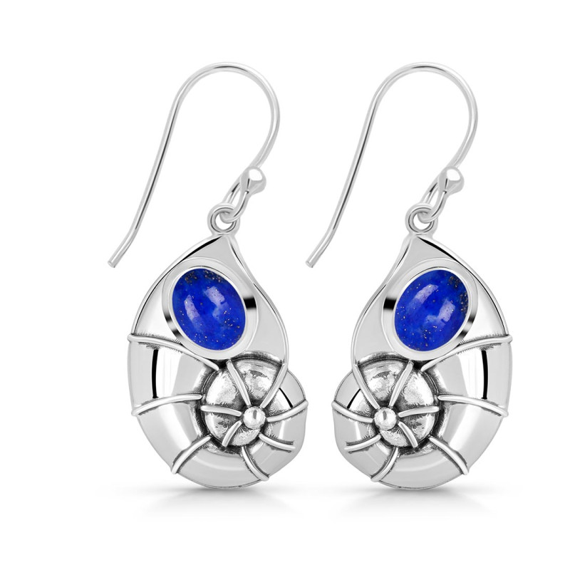 Lapis Snail Earring LLP-RUE-18.