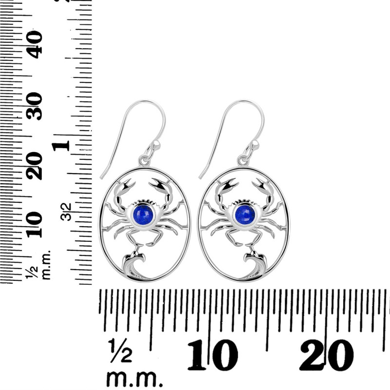 Lapis Crab Earring LLP-RUE-19.