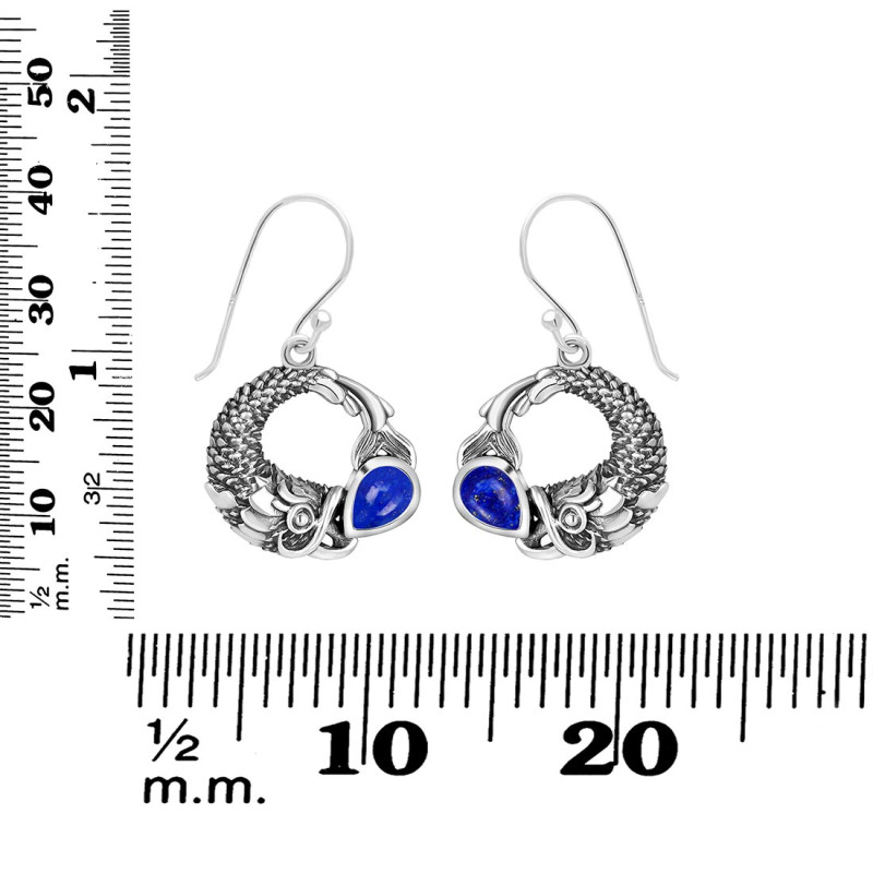 Lapis Fish Earring LLP-RUE-56.