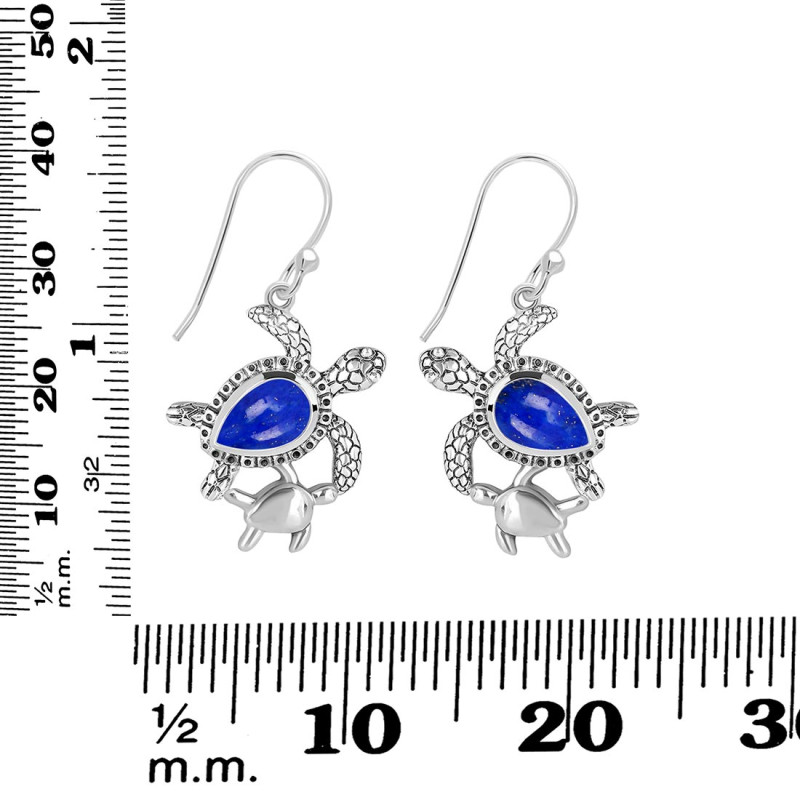 Lapis Turtle Earring LLP-RUE-58.