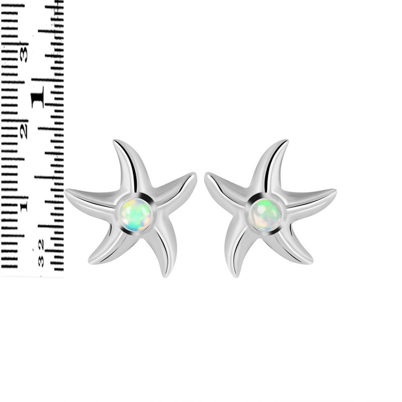Opal Star Fish Stud Earring OPL-RUE-1.