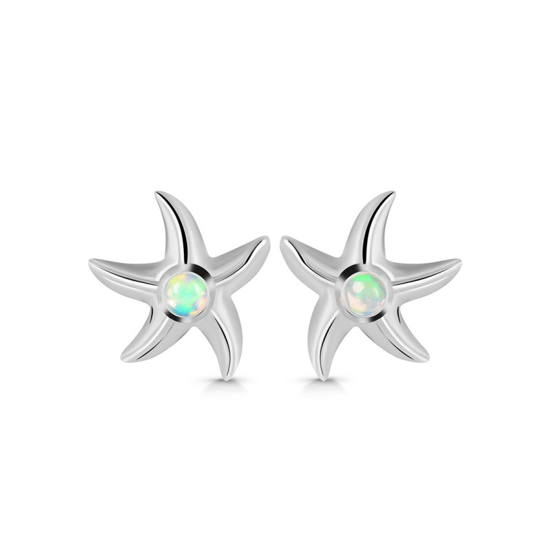 Opal Star Fish Stud Earring OPL-RUE-1.