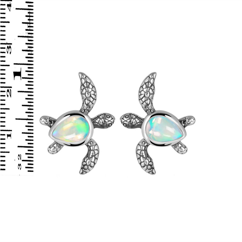 Opal Turtle Stud Earring OPL-RUE-3.