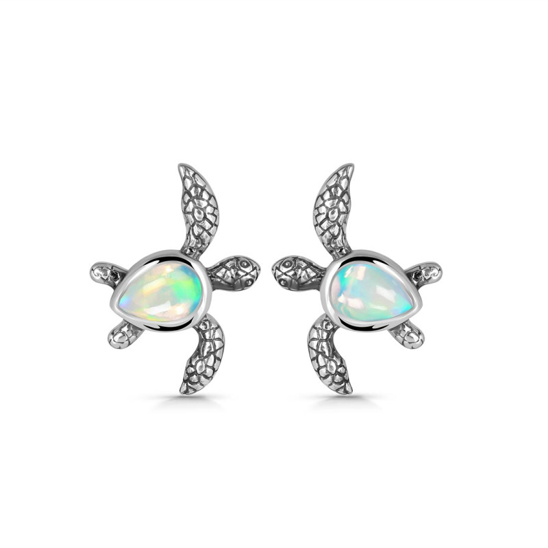 Opal Turtle Stud Earring OPL-RUE-3.