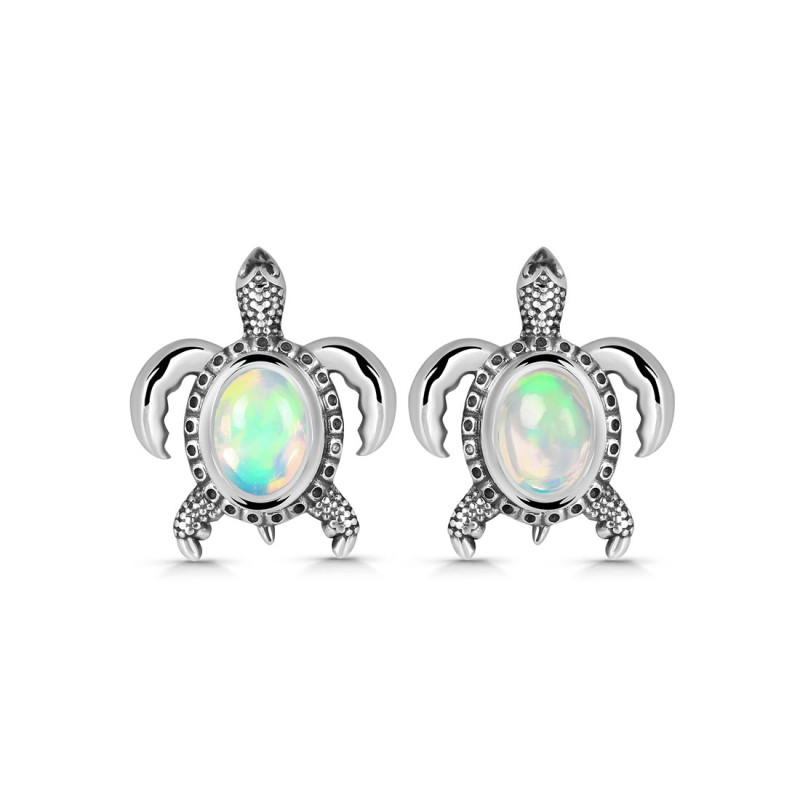 Opal Turtle Stud Earring OPL-RUE-4.