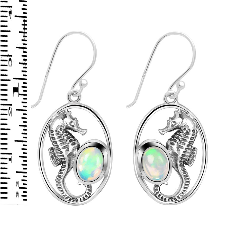Opal Sea Horse Earring OPL-RUE-5.