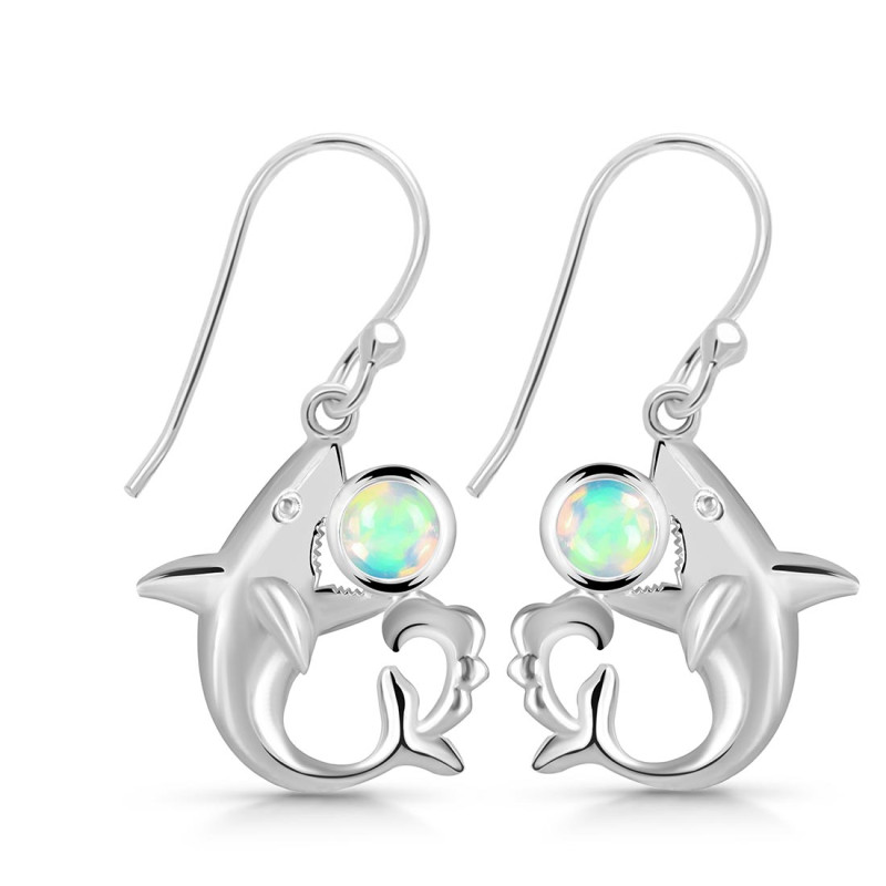 Opal Shark Earring OPL-RUE-12.