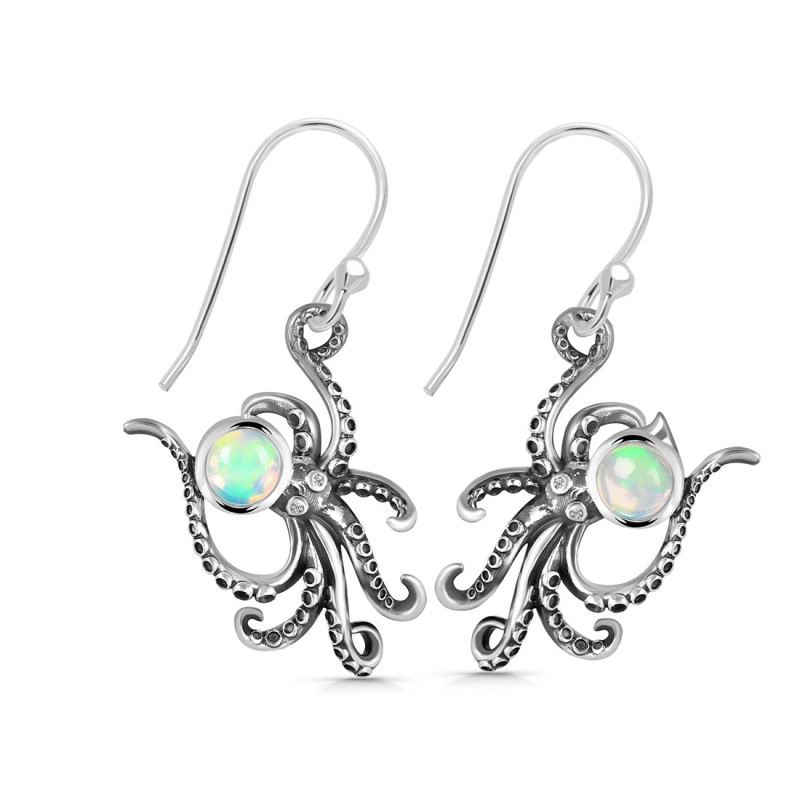 Opal Octopus Earring OPL-RUE-15.