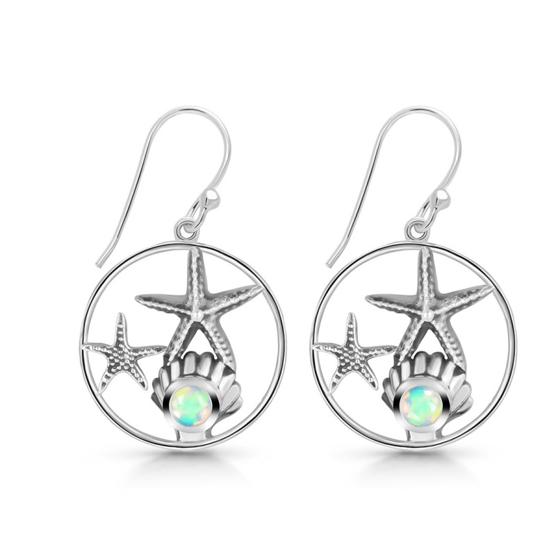 Opal Star Fish & Shell Earring OPL-RUE-16.