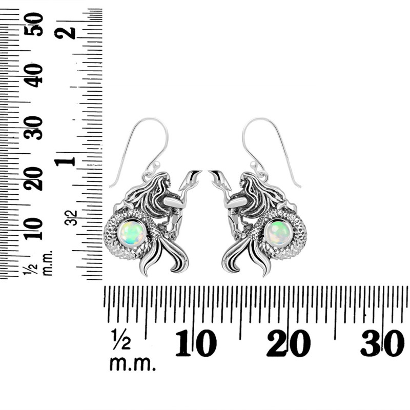 Opal Mermaid & Shell Earring OPL-RUE-21.