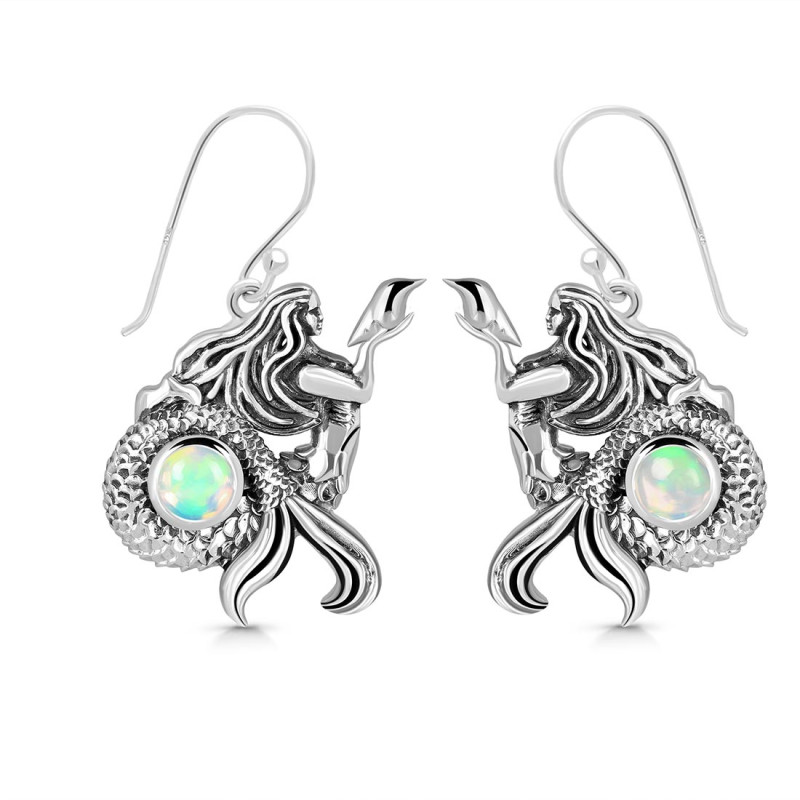 Opal Mermaid & Shell Earring OPL-RUE-21.