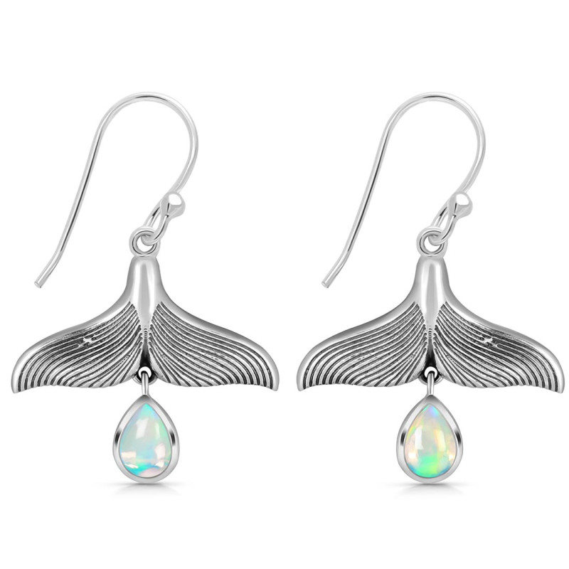 Opal Whale Tail Earring OPL-RUE-22.