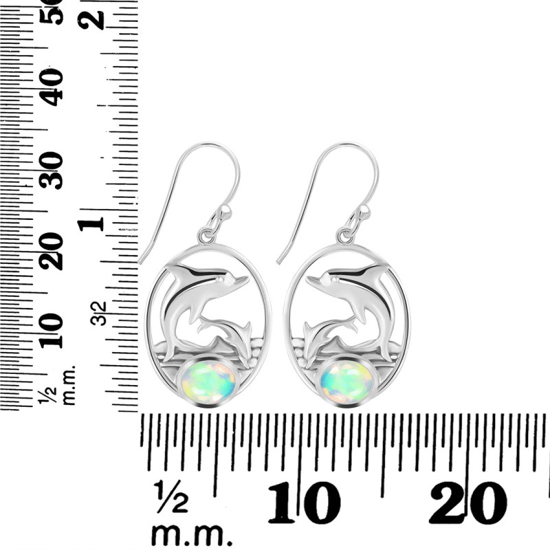 Opal Dolphin Earring OPL-RUE-24.