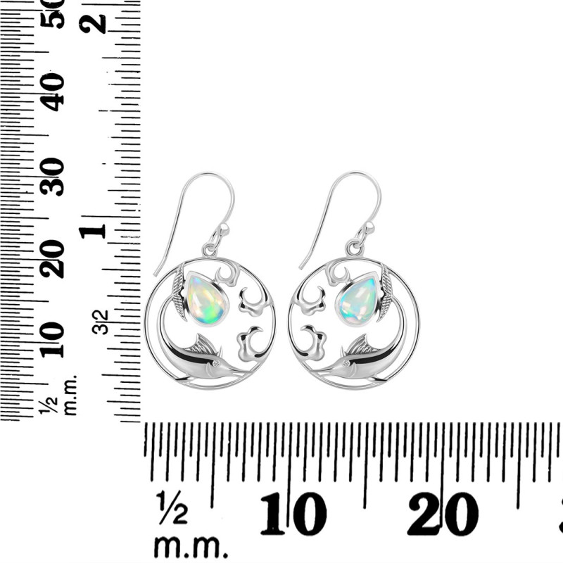Opal Sail Fish Earring OPL-RUE-32.