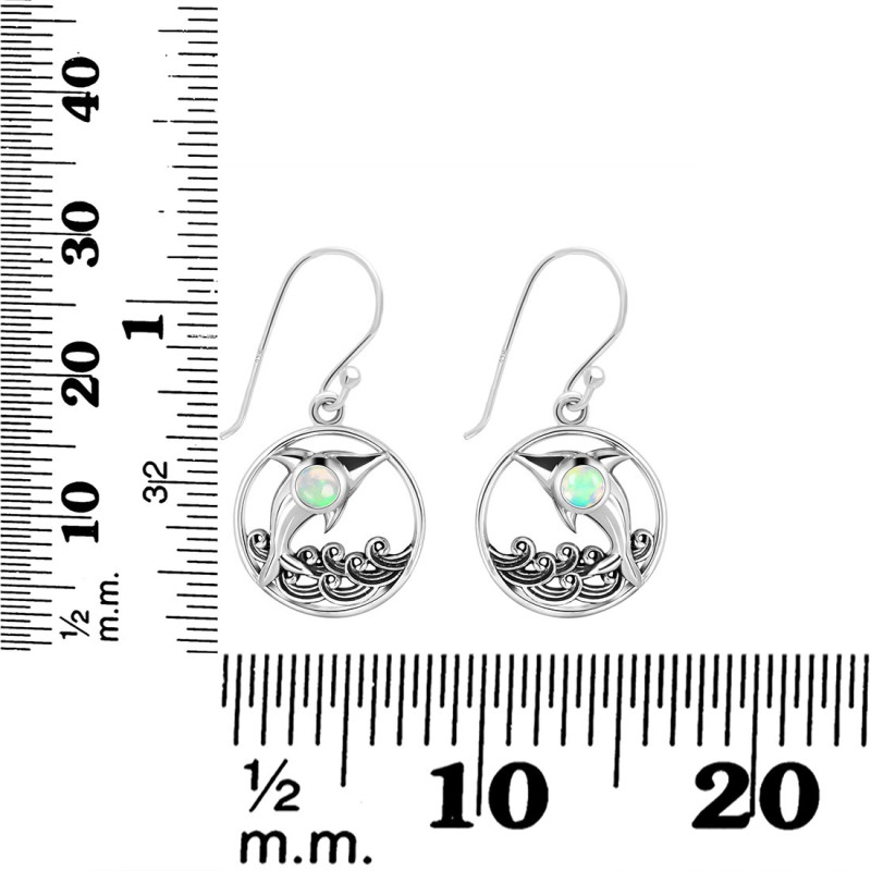 Opal Dolphin Earring OPL-RUE-33.