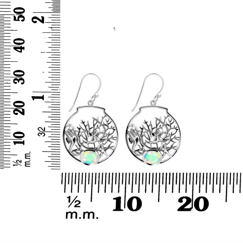 Opal Sea Horse & Fish Earring OPL-RUE-41.