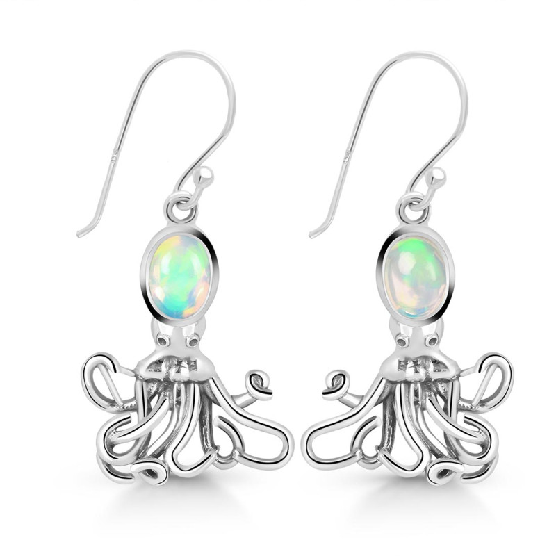 Opal Octopus Earring OPL-RUE-46.
