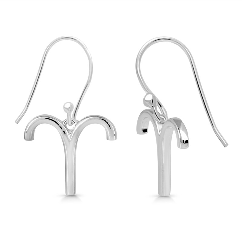 Aries Zodiac Plain Silver Jewelry Set PS-RDR-3098/RDE-1497/RDB-182/RDC-20.