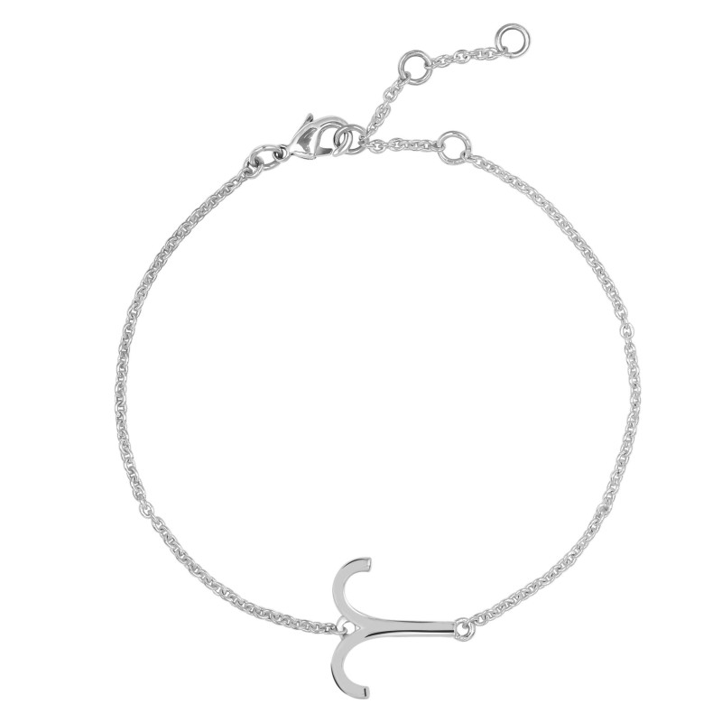 Aries Zodiac Plain Silver Jewelry Set PS-RDR-3098/RDE-1497/RDB-182/RDC-20.