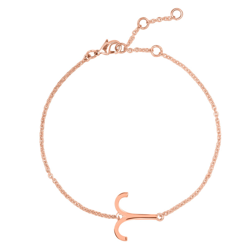 Aries Zodiac Plain Silver Jewelry Set PS-RDR-3098/RDE-1497/RDB-182/RDC-20.