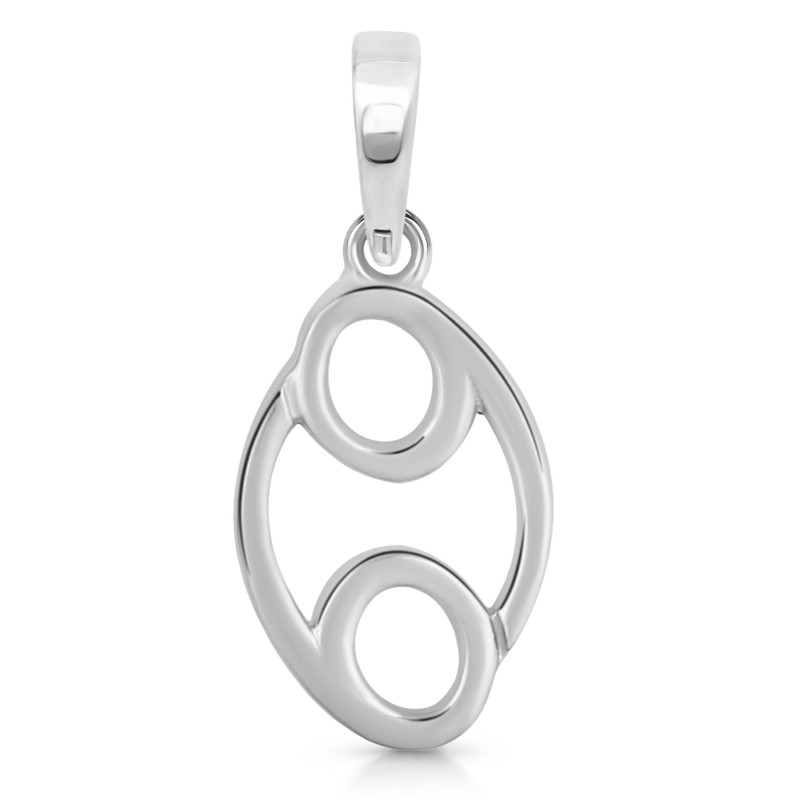 Cancer Zodiac Plain Silver Jewelry Set PS-RDR-3092/RDE-1500/RDB-185/RDC-23.