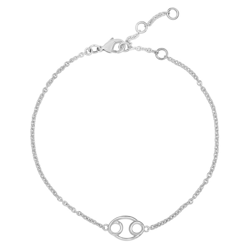 Cancer Zodiac Plain Silver Jewelry Set PS-RDR-3092/RDE-1500/RDB-185/RDC-23.