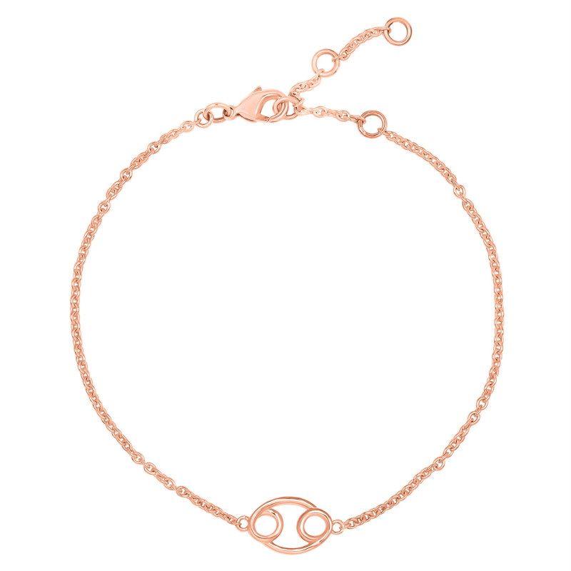 Cancer Zodiac Plain Silver Jewelry Set PS-RDR-3092/RDE-1500/RDB-185/RDC-23.