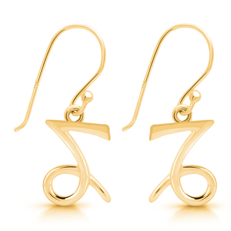 Capricorn Zodiac Plain Silver Jewelry Set PS-RDR-3087/RDE-1494/RDB-179/RDC-17.