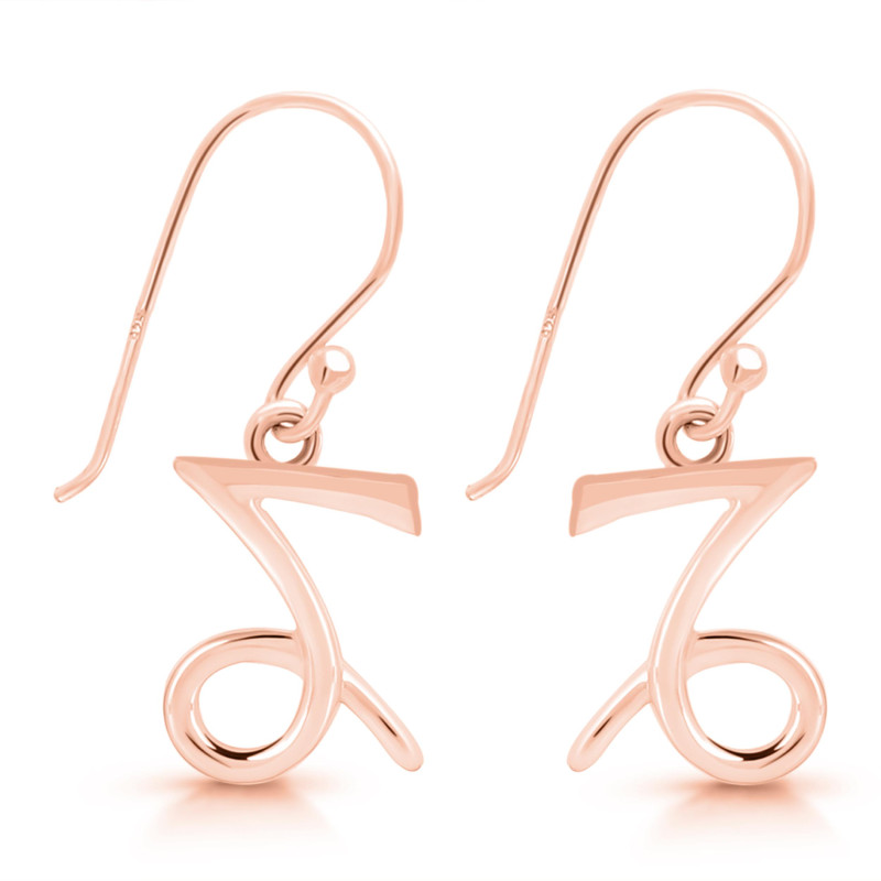 Capricorn Zodiac Plain Silver Jewelry Set PS-RDR-3087/RDE-1494/RDB-179/RDC-17.