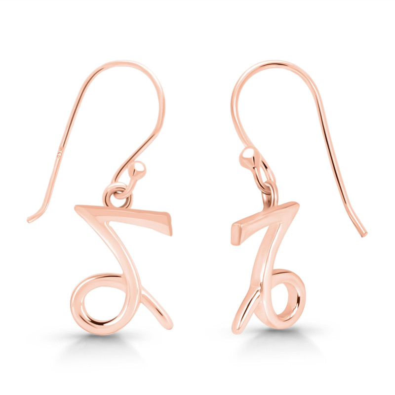 Capricorn Zodiac Plain Silver Jewelry Set PS-RDR-3087/RDE-1494/RDB-179/RDC-17.