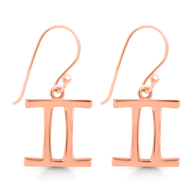 Gemini Zodiac Plain Silver Jewelry Set PS-RDR-3091/RDE-1499/RDB-184/RDC-22.