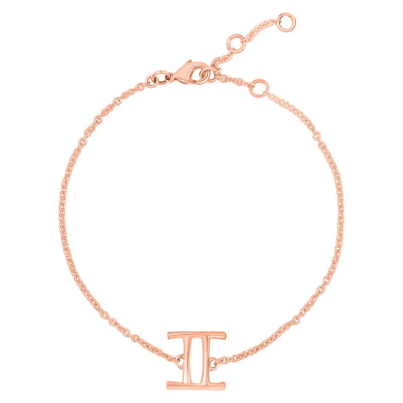Gemini Zodiac Plain Silver Jewelry Set PS-RDR-3091/RDE-1499/RDB-184/RDC-22.