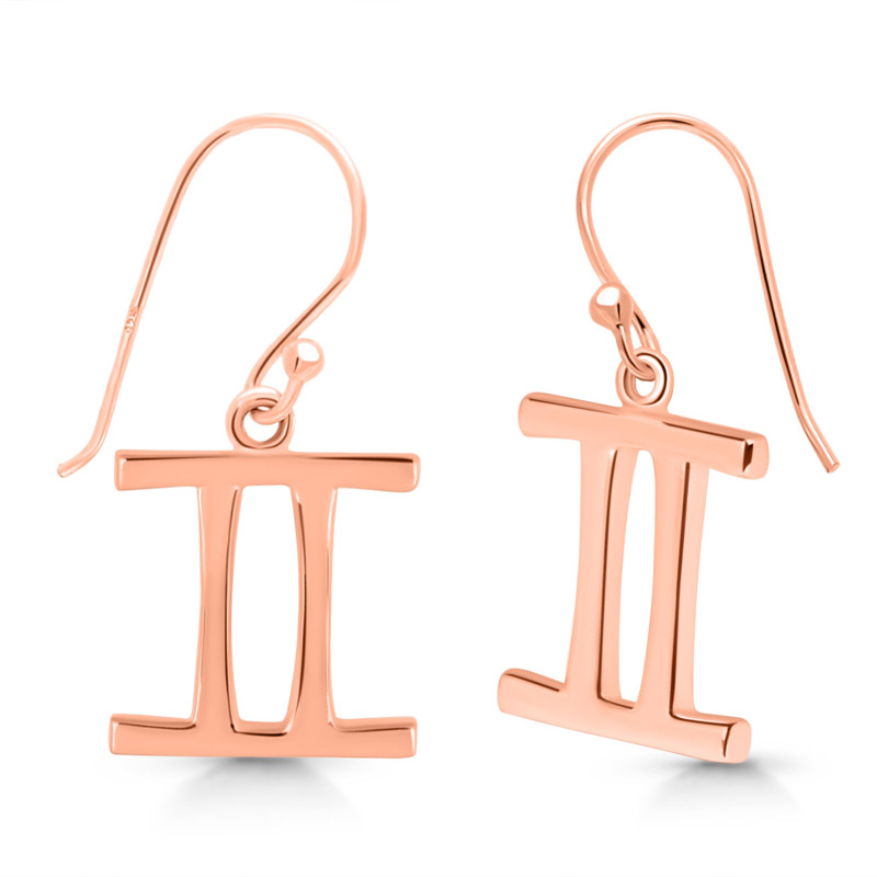 Gemini Zodiac Plain Silver Jewelry Set PS-RDR-3091/RDE-1499/RDB-184/RDC-22.