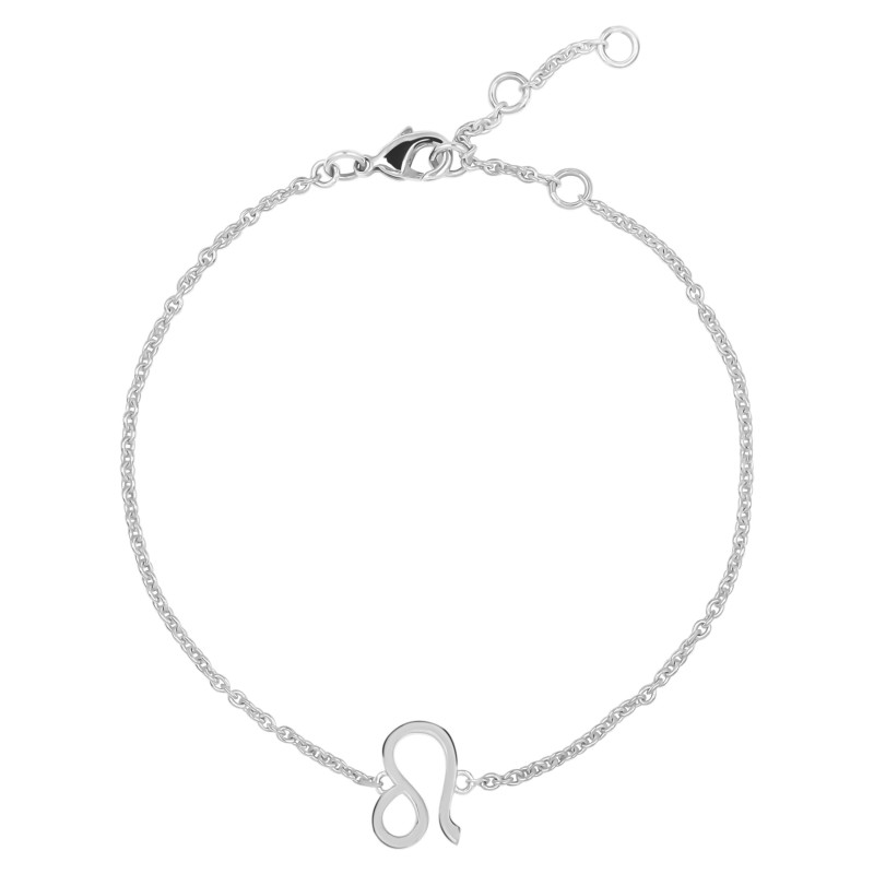 Leo Zodiac Plain Silver Jewelry Set PS-RDR-3093/RDE-1501/RDB-186/RDC-24.