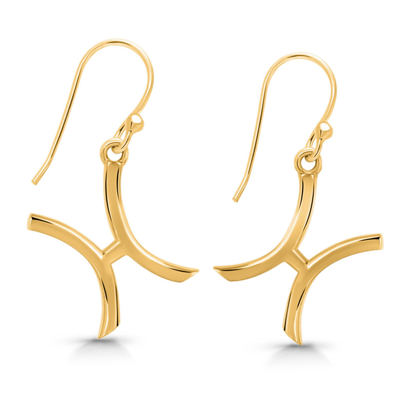 Pisces Zodiac Plain Silver Jewelry Set PS-RDR-3089/RDE-1495/RDB-181/RDC-19.