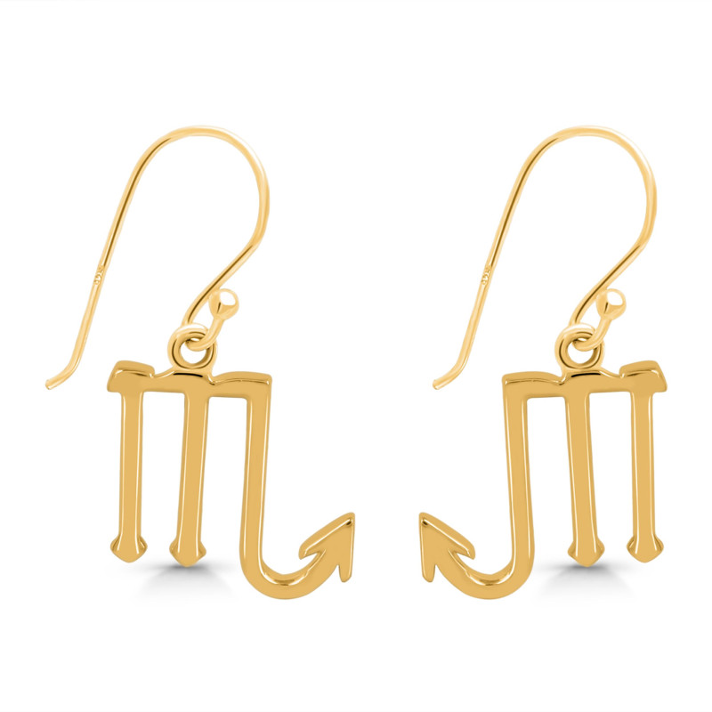 Scorpio Zodiac Plain Silver Jewelry Set PS-RDR-3096/RDE-1504/RDB-189/RDC-27.