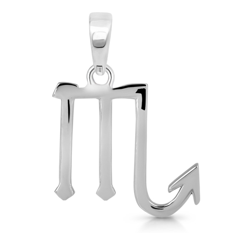 Scorpio Zodiac Plain Silver Jewelry Set PS-RDR-3096/RDE-1504/RDB-189/RDC-27.