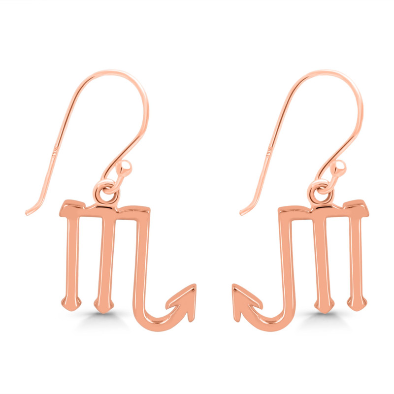 Scorpio Zodiac Plain Silver Jewelry Set PS-RDR-3096/RDE-1504/RDB-189/RDC-27.