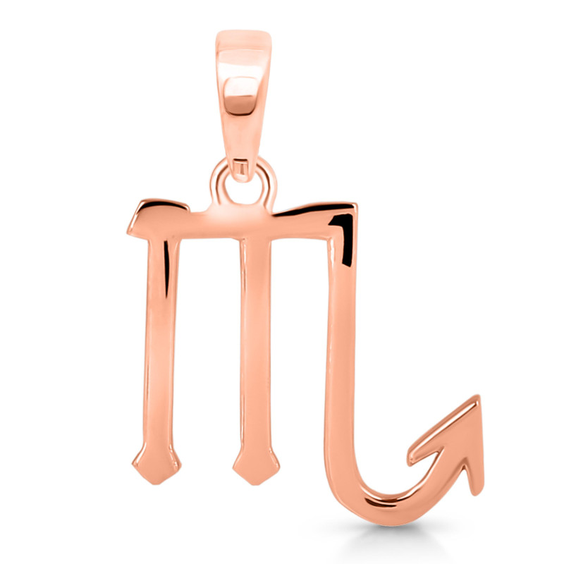 Scorpio Zodiac Plain Silver Jewelry Set PS-RDR-3096/RDE-1504/RDB-189/RDC-27.