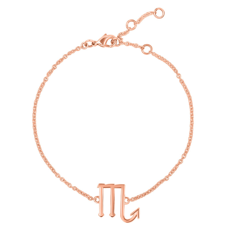 Scorpio Zodiac Plain Silver Jewelry Set PS-RDR-3096/RDE-1504/RDB-189/RDC-27.