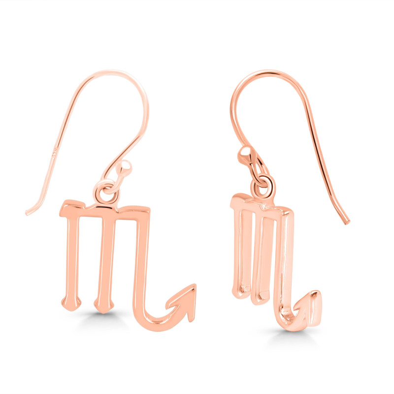 Scorpio Zodiac Plain Silver Jewelry Set PS-RDR-3096/RDE-1504/RDB-189/RDC-27.