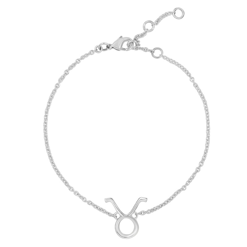 Taurus Zodiac Plain Silver Jewelry Set PS-RDR-3090/RDE-1498/RDB-183/RDC-21.