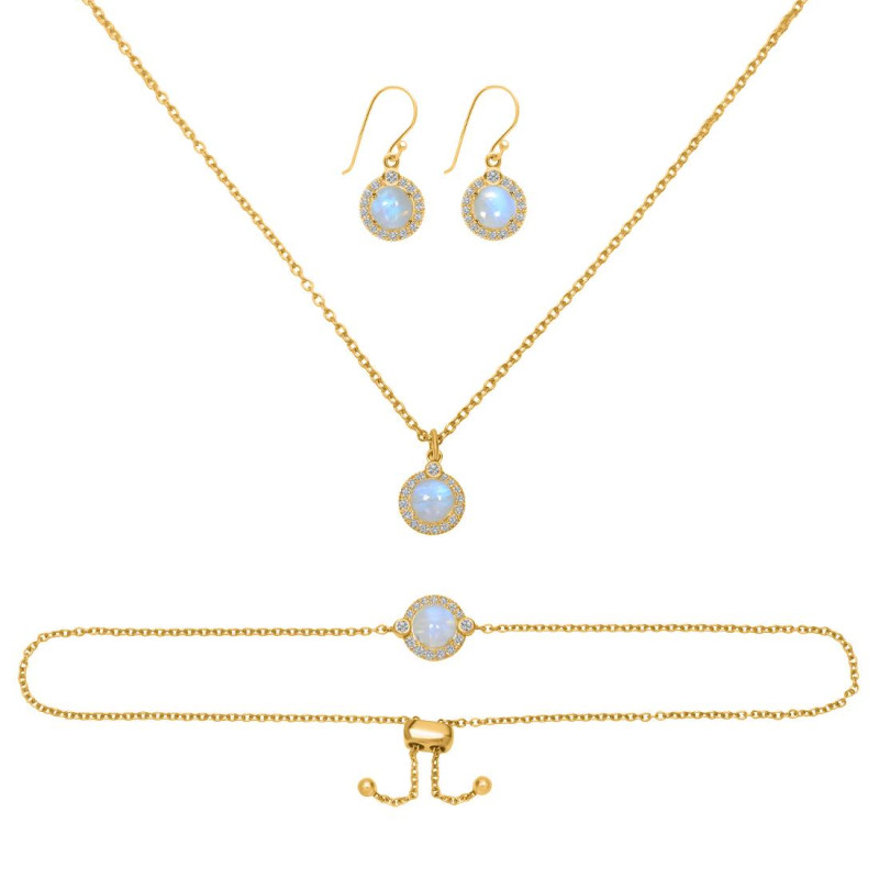 Moonstone Jewelry Set RBM-RDB-65-RDN-72-RDE-693.