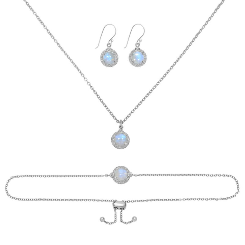 Moonstone Jewelry Set RBM-RDB-65-RDN-72-RDE-693.