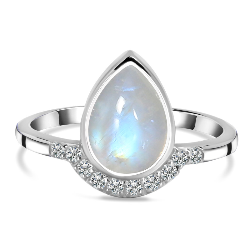 Moonstone & White Topaz Ring RBM-RDR-2189.